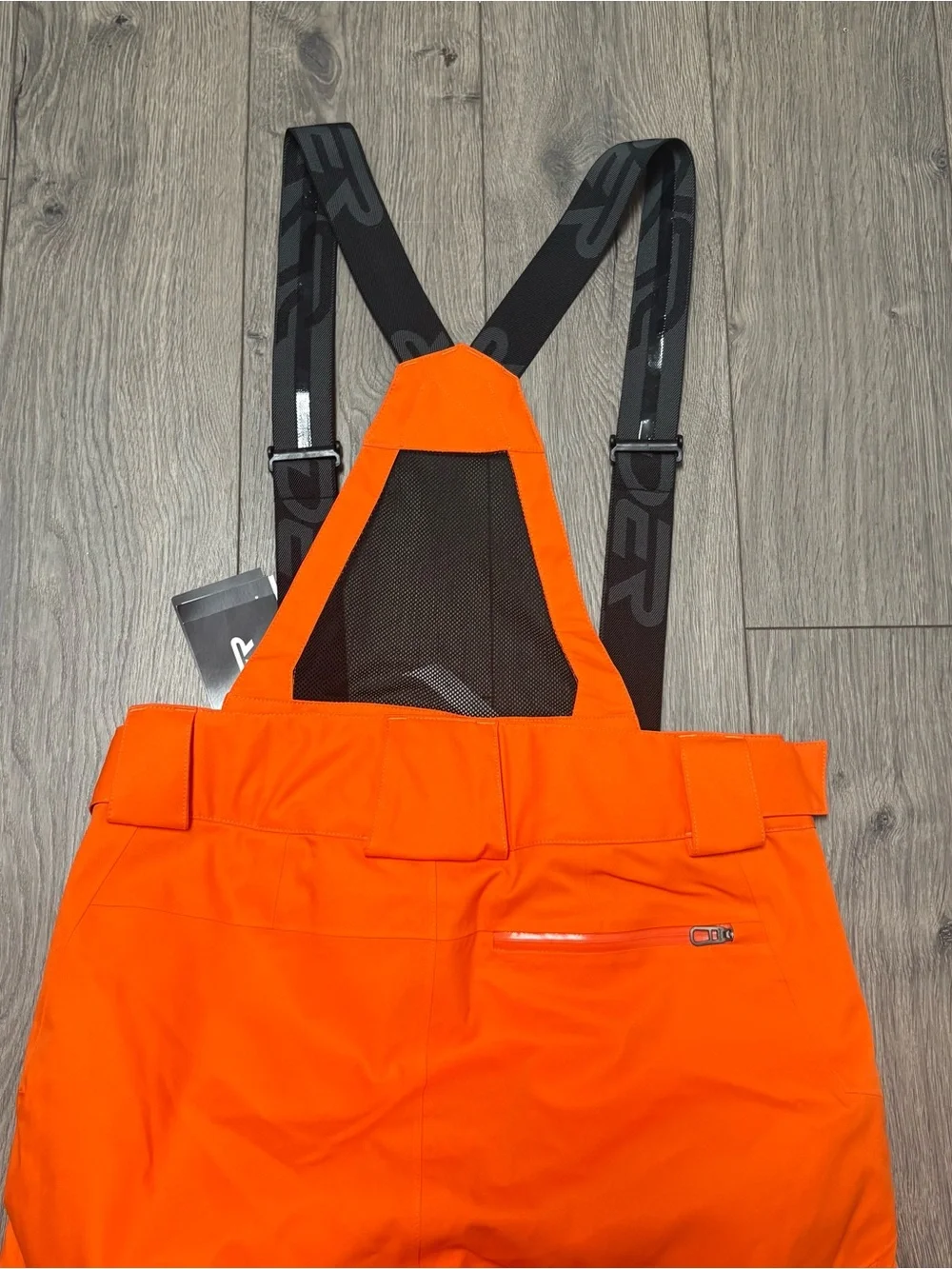Spyder men’s orange ski bibs dare pants water resistant nwt size small